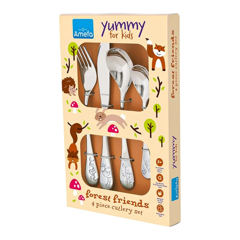 Amefa - Forest Friends 4-teiliges Kinderbesteck