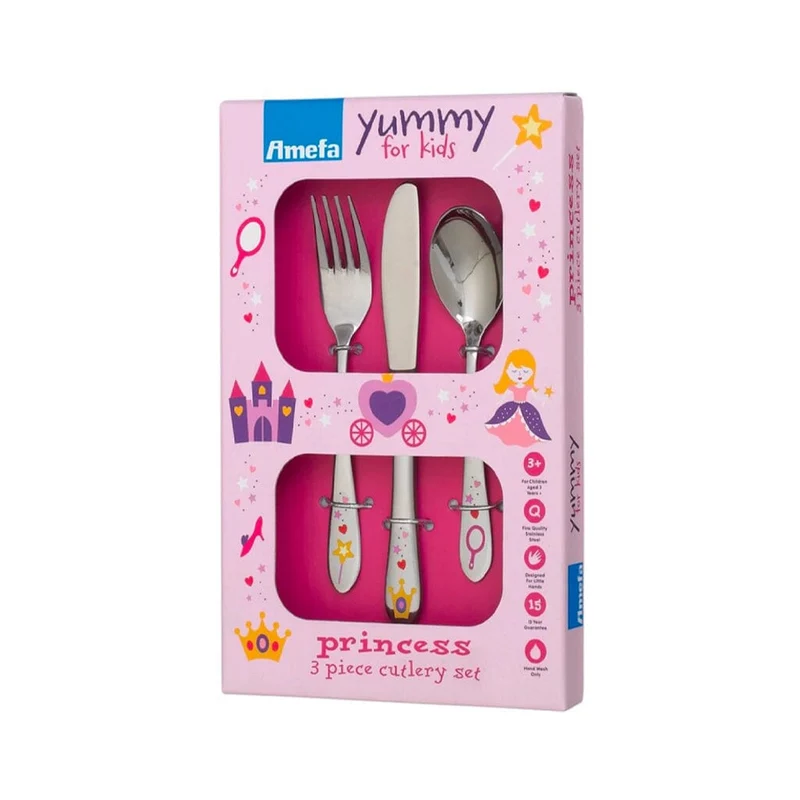 Amefa - Princess 3-teiliges Kinderbesteck