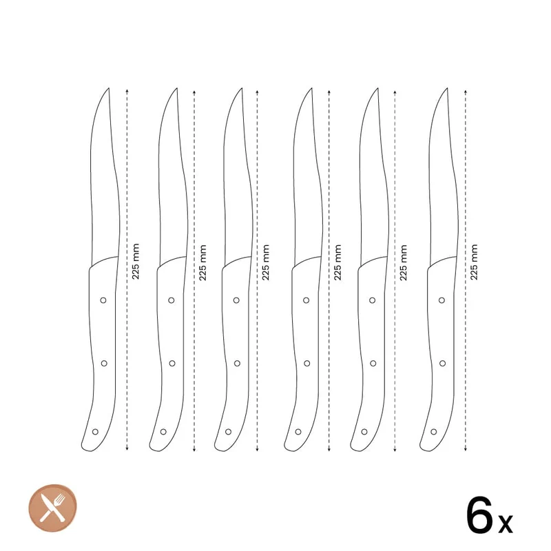 Amefa - Sky Lag 6 Steakmesser - Rot