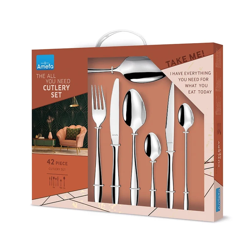 Amefa - Ariane 42-teiliges Besteckset - Silber