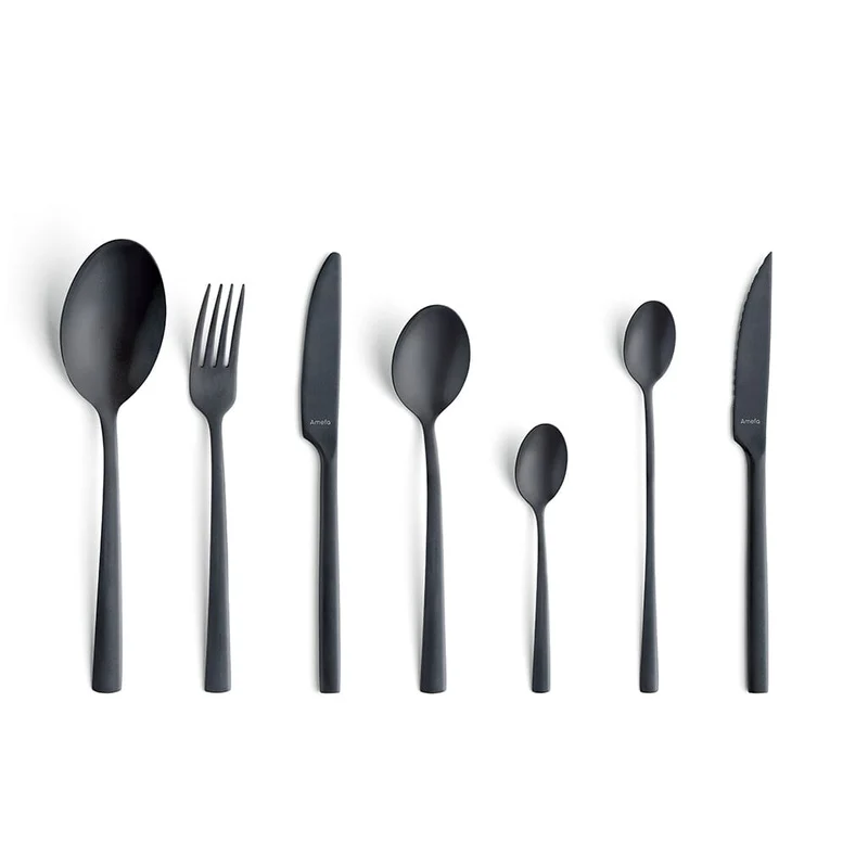 Amefa - Manille 42-teiliges Besteckset - Schwarz