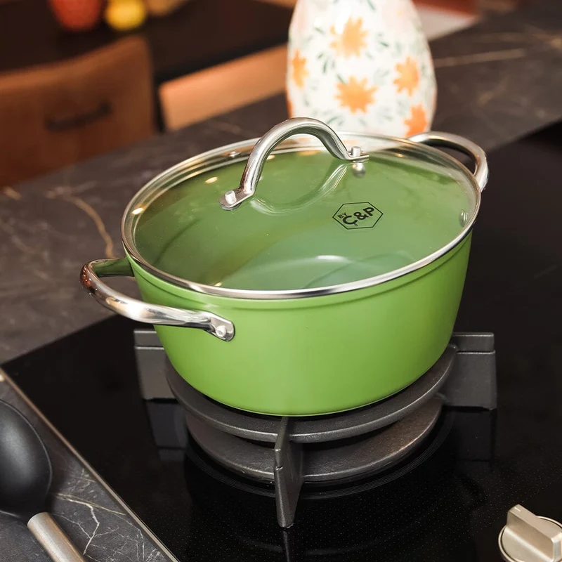 Von C&P – Go Green Kochpfanne 22 cm mit Glasdeckel