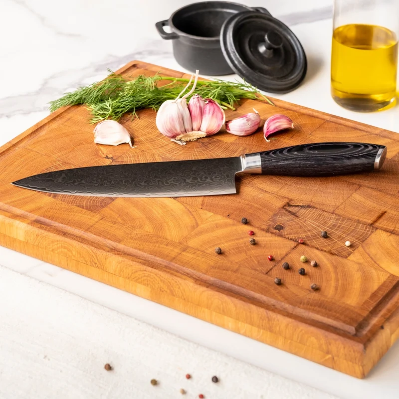 Shinrai Knives - Damast Pakka Wood Series - 3 teiliges Messerset