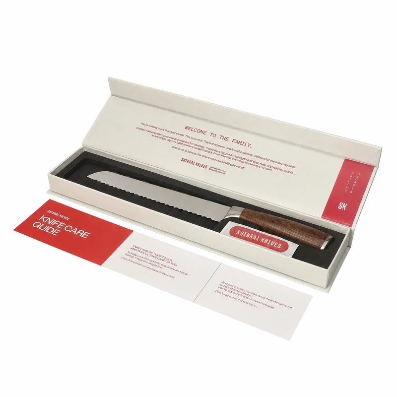 Shinrai Knives - Damastdruck-Serie - Brotmesser