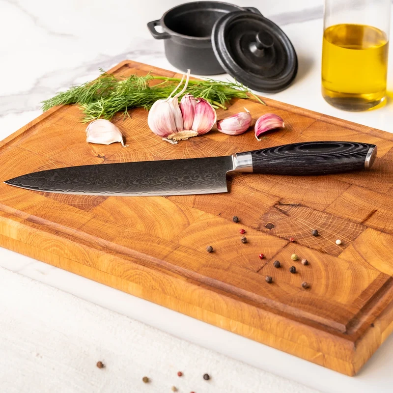 Shinrai Knives - Damast Pakka Holz 6-teiliges Damaszener-Messer-Set