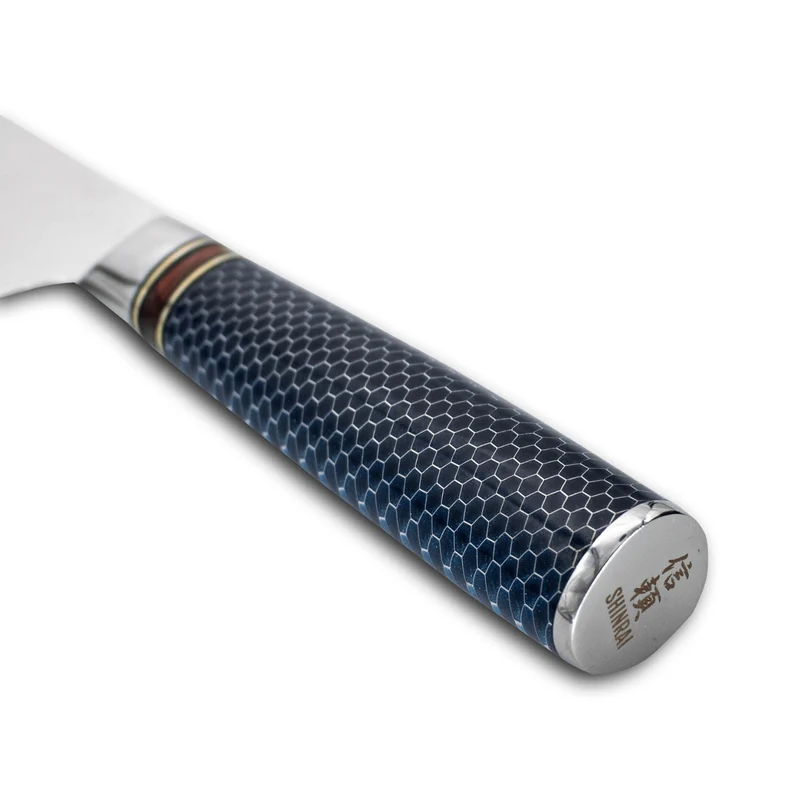 Shinrai Knives - Dragonfire Micarta Jewels - Damast Kochmesser 20 cm - Sonderausgabe
