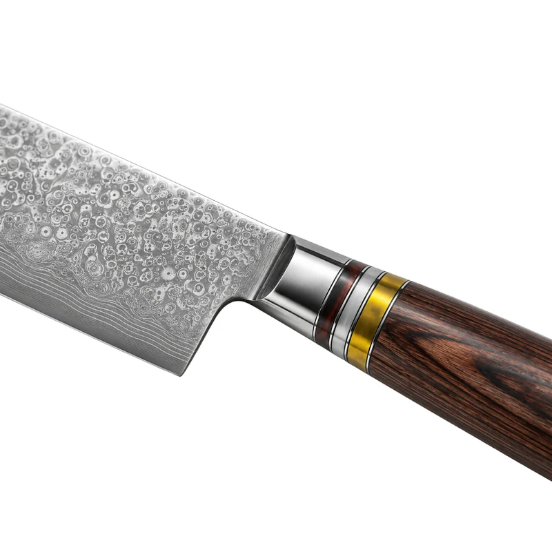 Shinrai Knives - Micarta Jewels - Damaszener Kochmesser 20 cm
