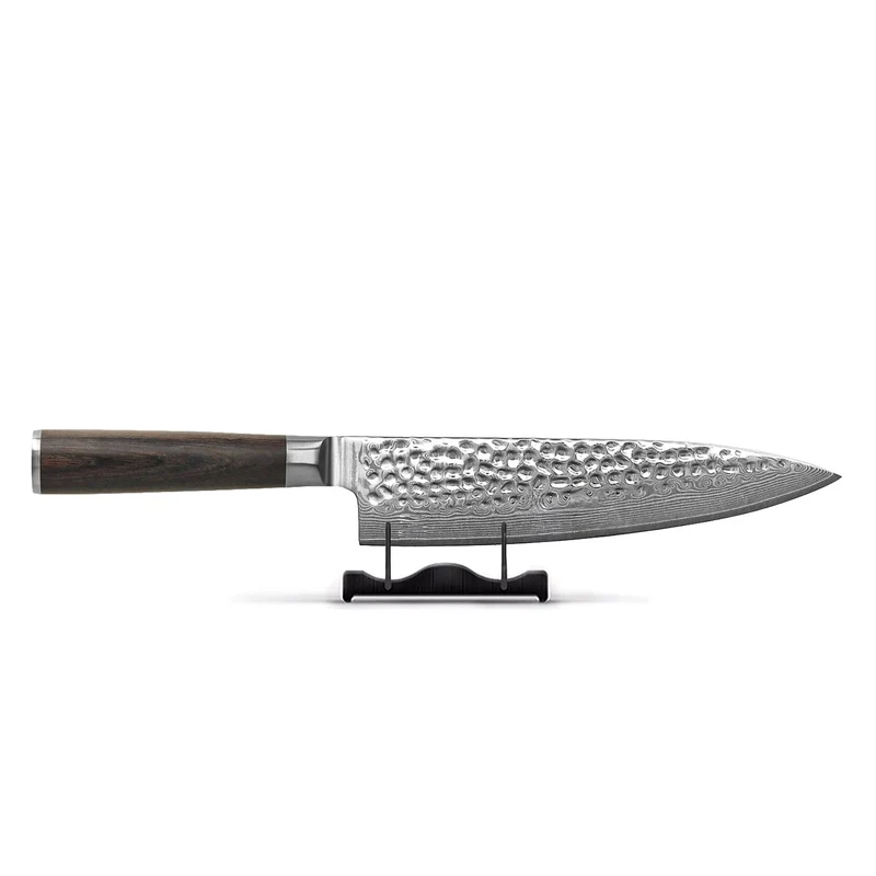 Shinrai Knives - Hammerschlag Damast BR - Damast Kochmesser 20 cm