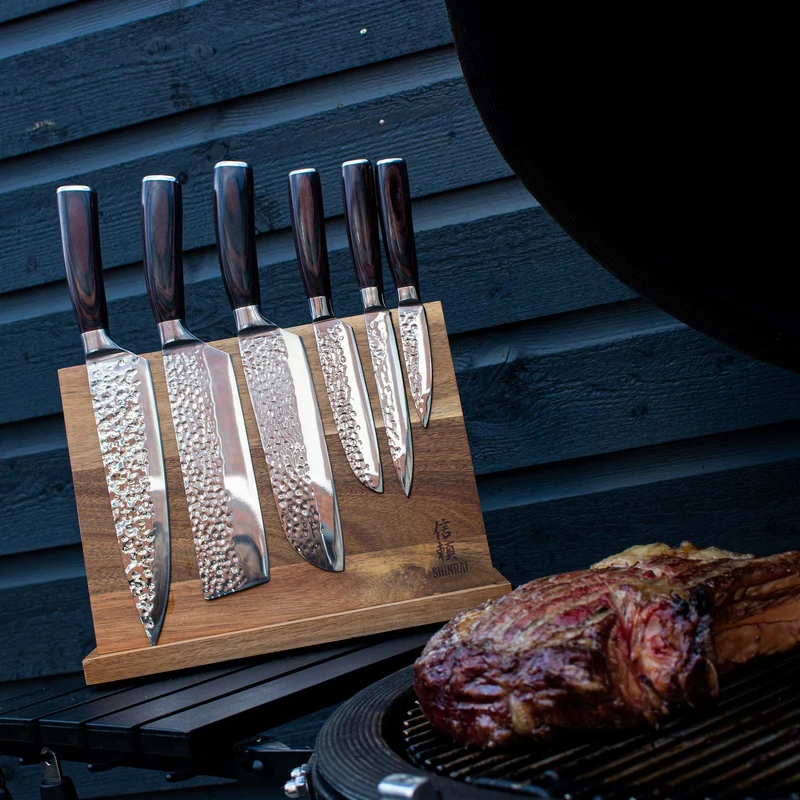 Shinrai Knives - 6-teiliges Messerset aus gehämmertem Edelstahl