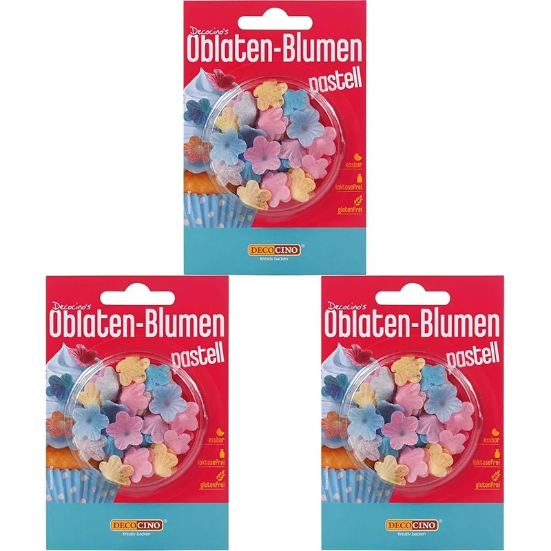 Essbare Blüten aus Esspapier, 3-er Packung