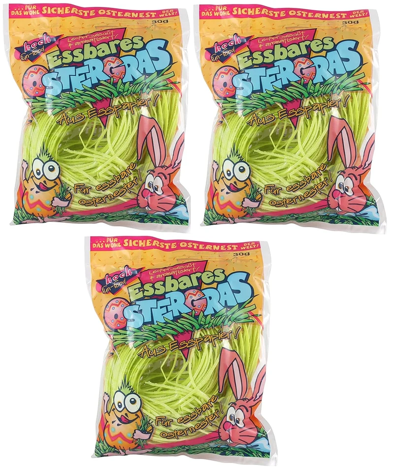 Ostergras 3-er Spar-Pack: Essbares Ostergras aus Oblaten