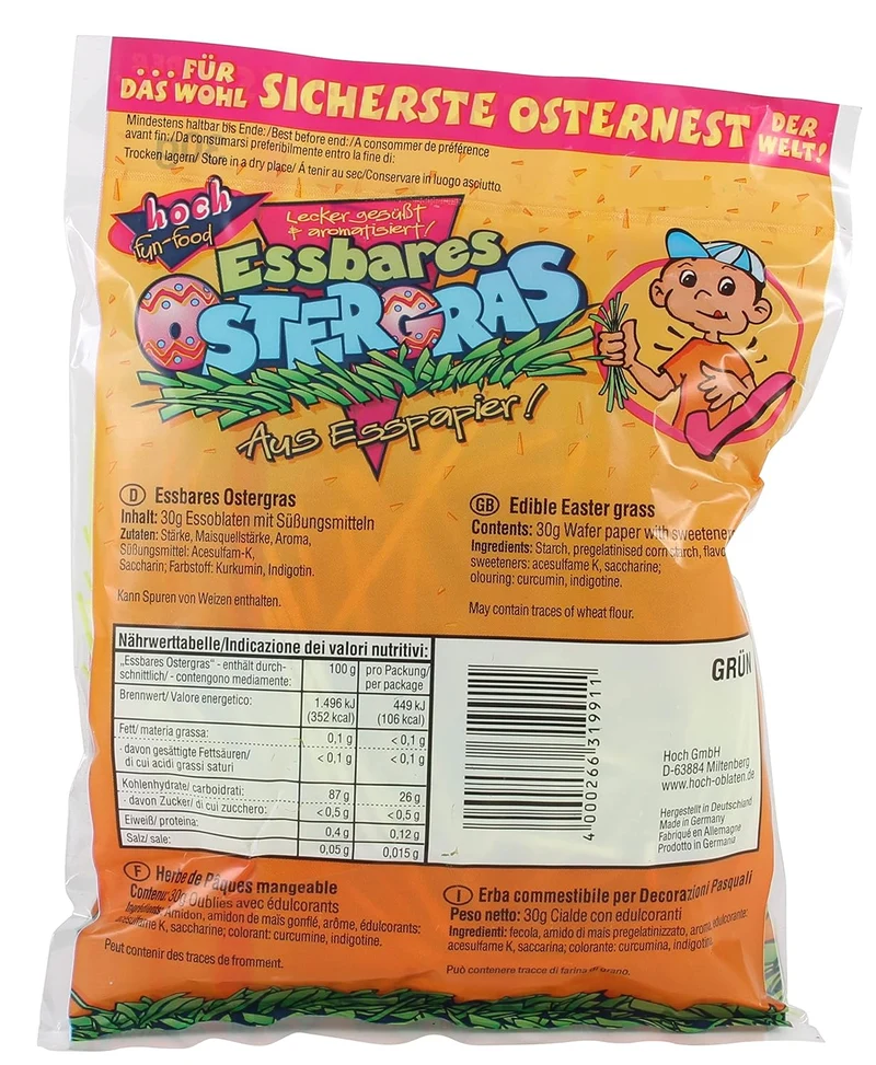 Ostergras 3-er Spar-Pack: Essbares Ostergras aus Oblaten