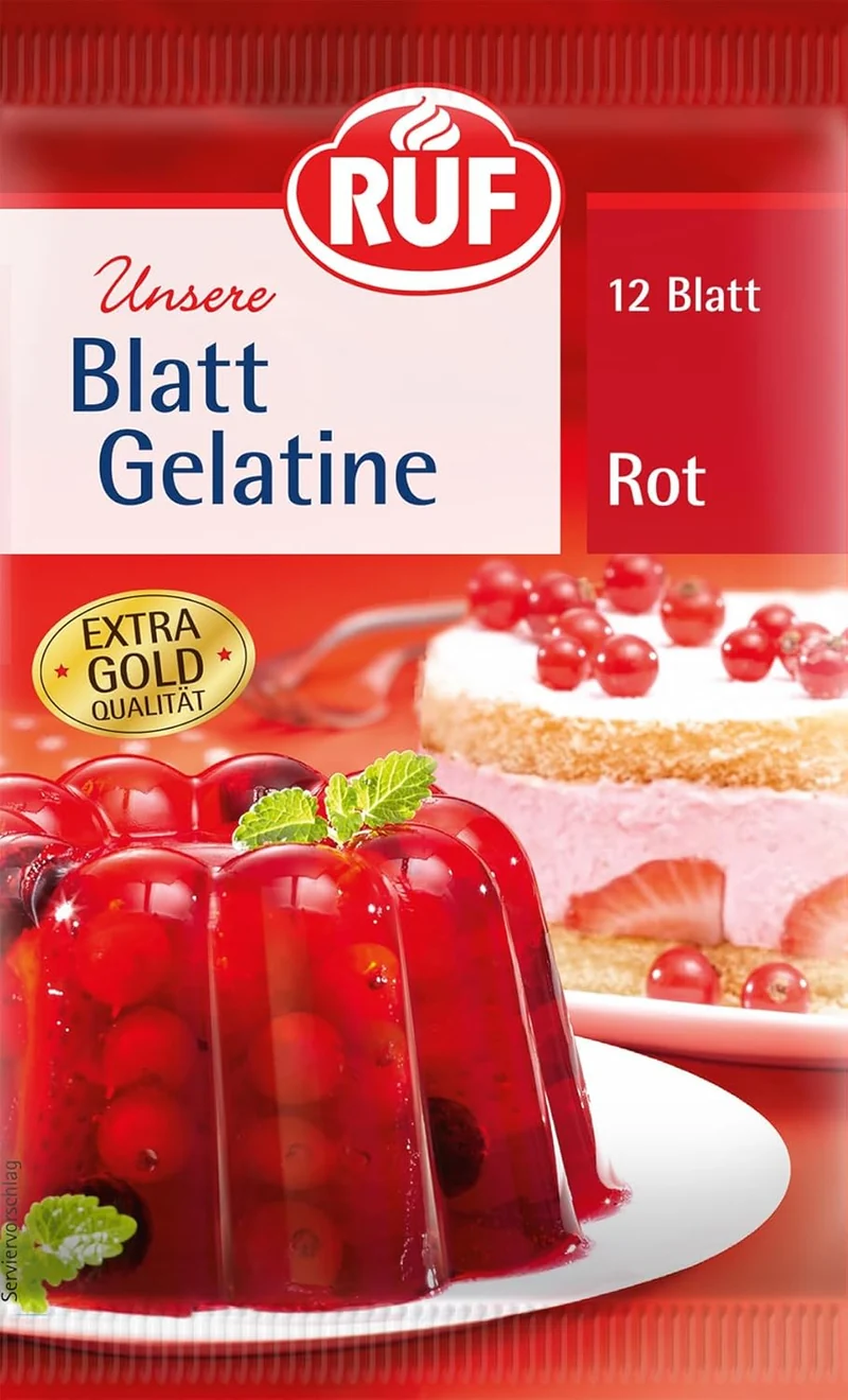 Blattgelatine für kalte und heiße Speisen