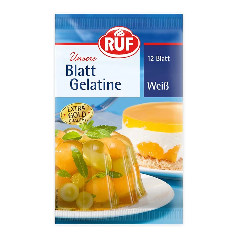 Blattgelatine für kalte und heiße Speisen