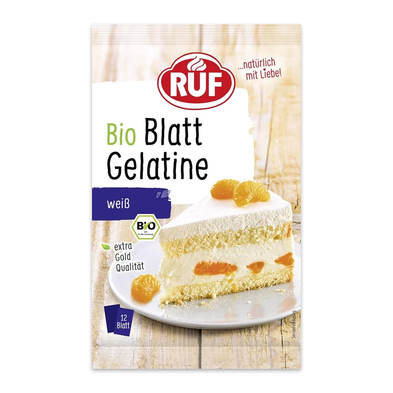 Blattgelatine für kalte und heiße Speisen