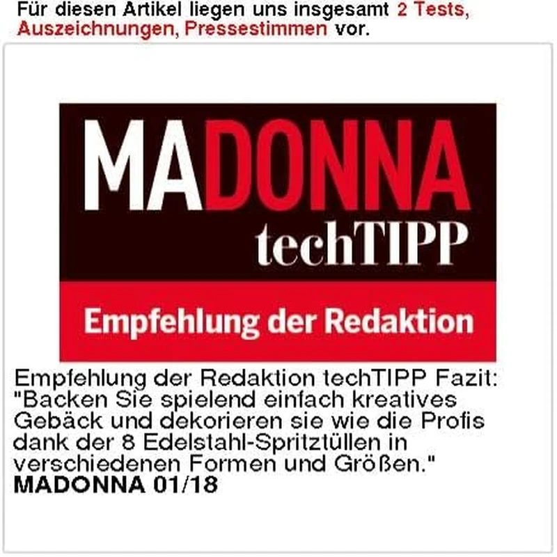 Hochwertige Edelstahl-Gebäckpresse und Garnierspritze