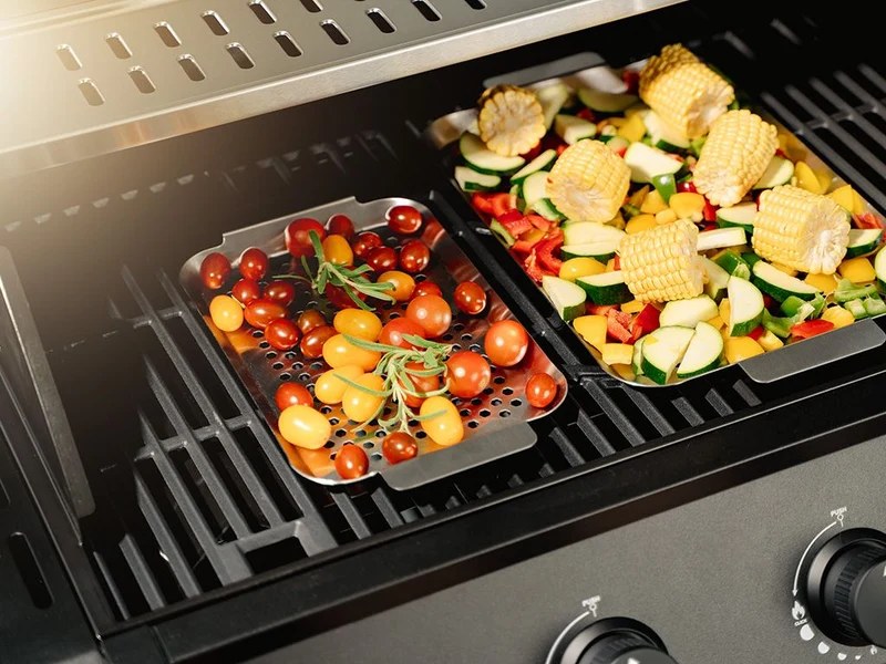 BBQ-SCHALE AUS EDELSTAHL 33×18 CM