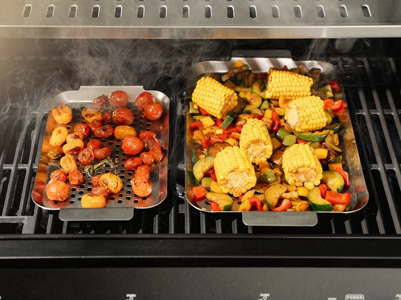 BBQ-SCHALE AUS EDELSTAHL 33×18 CM