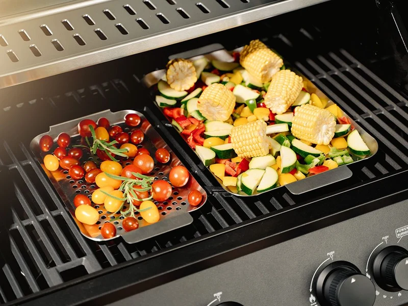 BBQ-SCHALE AUS EDELSTAHL 43×25 CM