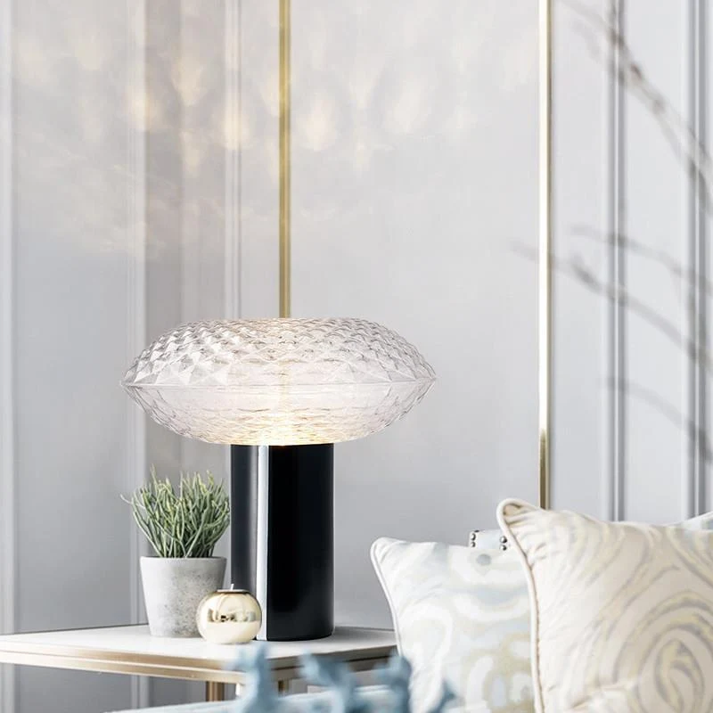 Dekorative Glas Tischlampe mit geometrischem Design