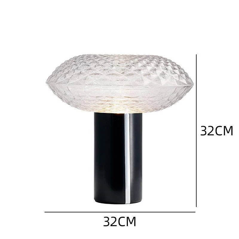 Dekorative Glas Tischlampe mit geometrischem Design