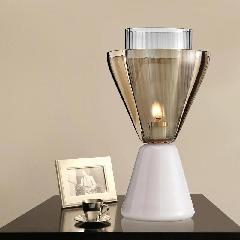 Zeitgenössische Transparente Tischlampe