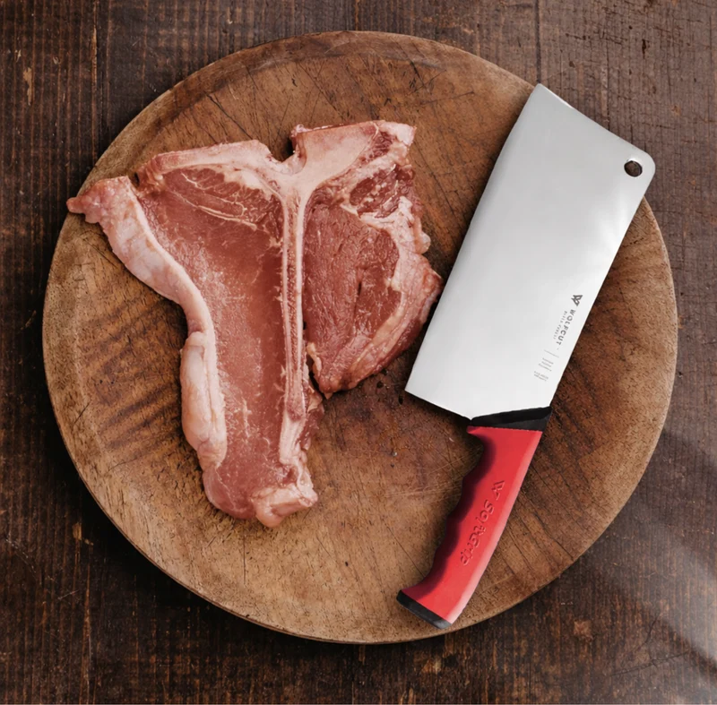 WOLFCUT SoftGrip RED-Serie - Hackmesser 24 cm Klinge
