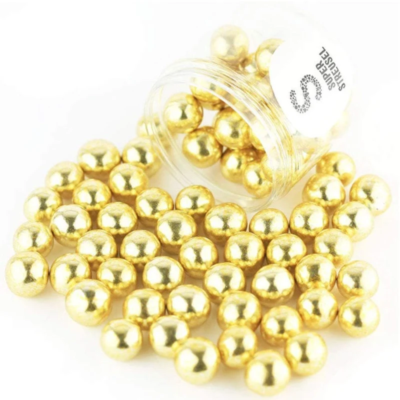 XL Knusperkugeln in Gold für Deine Weihnachtstorte