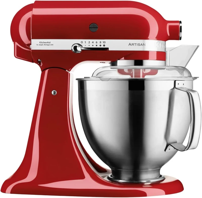 Yushkas Lieblings-Küchenmaschine! Kitchenaid Artisan mit 2 Schüsseln und Zubehör aus Edelstahl, 4.8 l