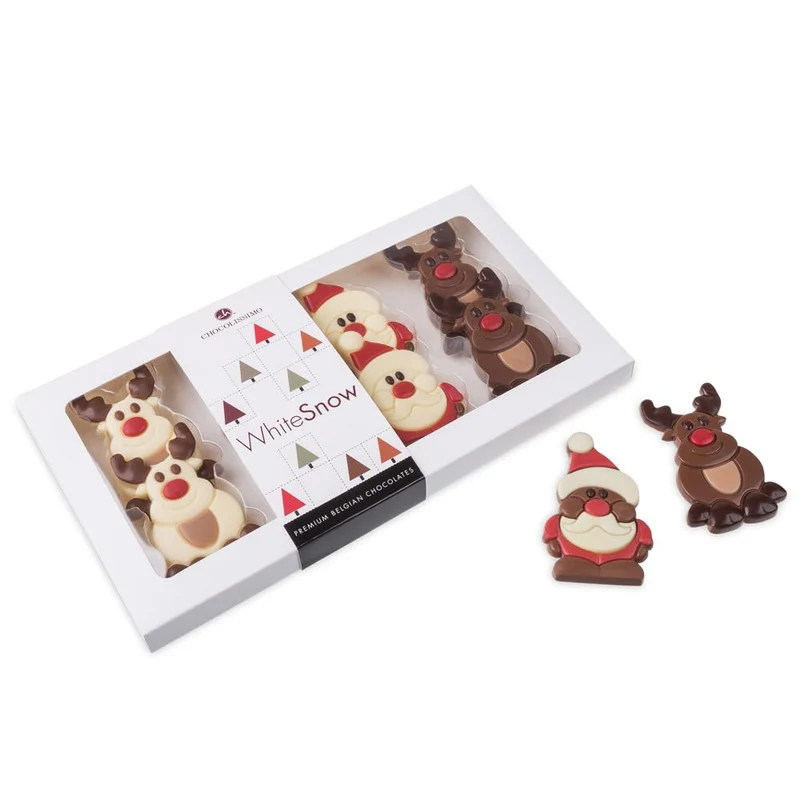 Santas and Reindeers Dekor-Schokolade