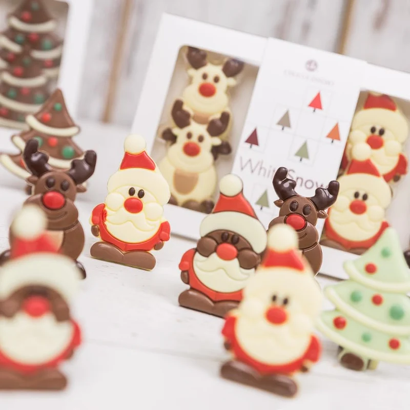 Santas and Reindeers Dekor-Schokolade