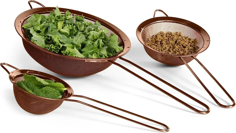 Edles Küchensieb-Set aus feinmaschigem Edelstahl