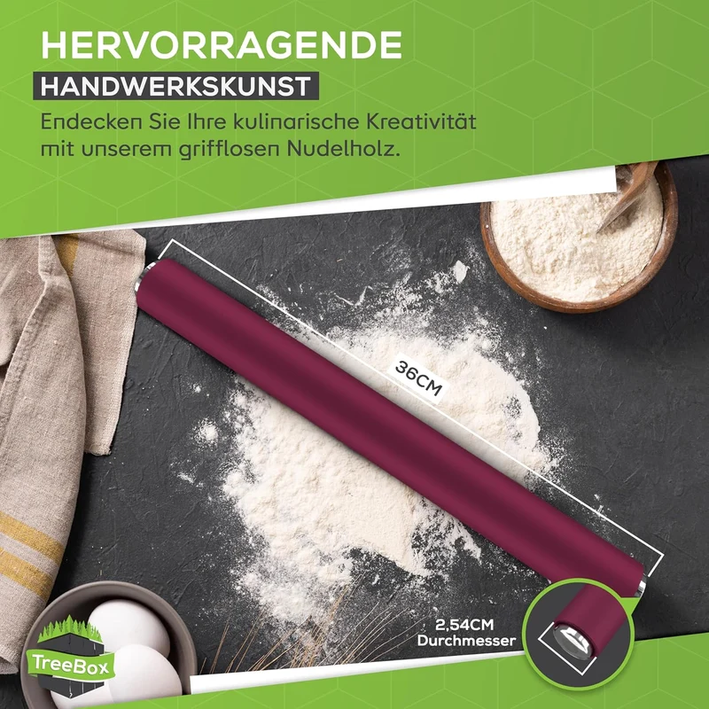 Profi Teigrolle aus Silikon und Edelstahl