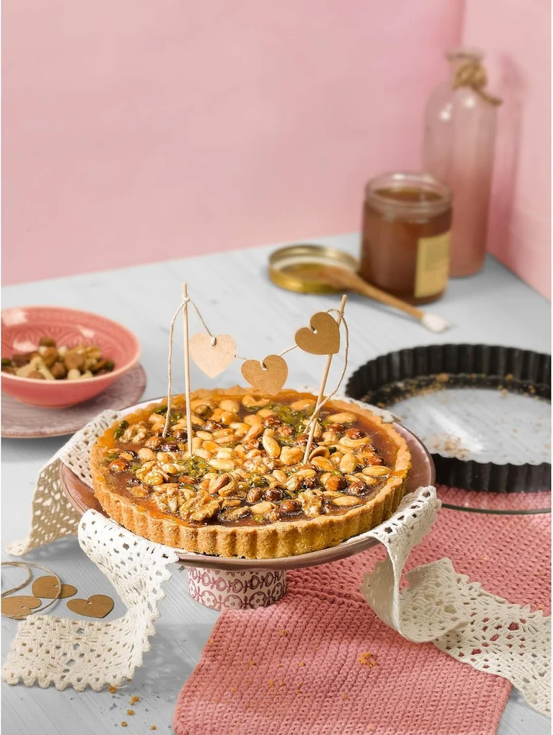 Tarteform mit Hebeboden aus Kristall-Glas