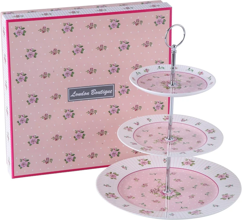 London Boutique Etagere aus Porzellan in Geschenkbox