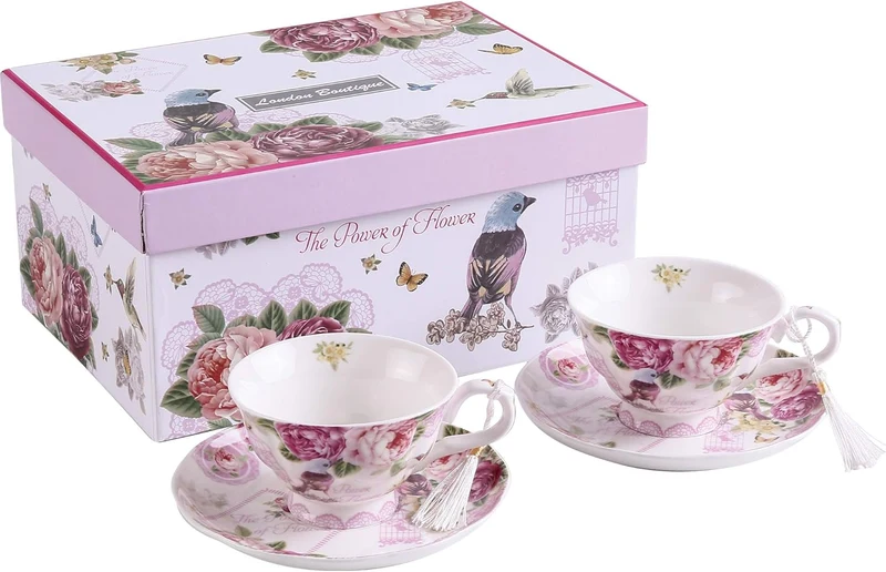 Romantisches Teetassen-Geschenkset für zwei Personen