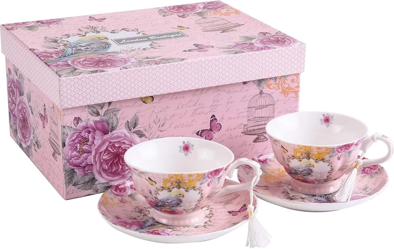 Romantisches Teetassen-Geschenkset für zwei Personen