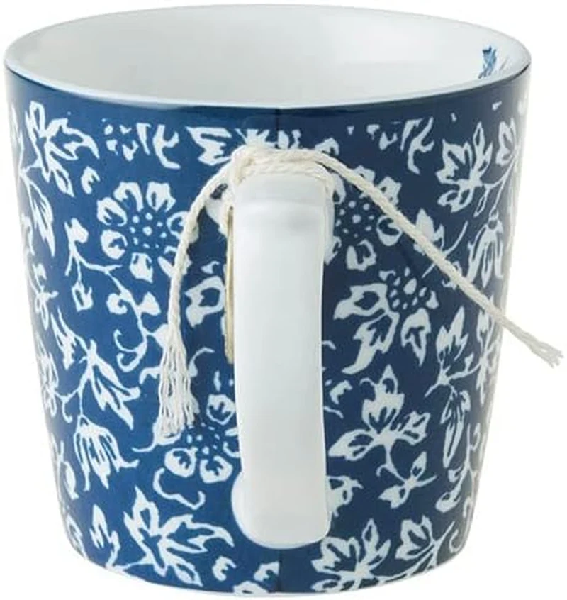 Laura Ashley Porzellantasse Sweet Allysum – Blau mit weißem Blumenmuster