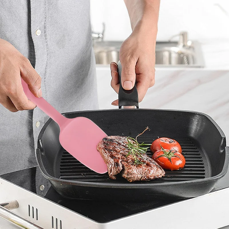 Silikon Spatel Set - Rosa 6-teilig