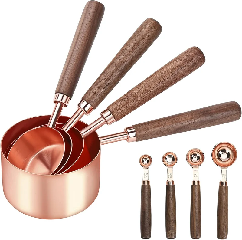 Edles Messlöffel und Messbecher-Set in Roségold