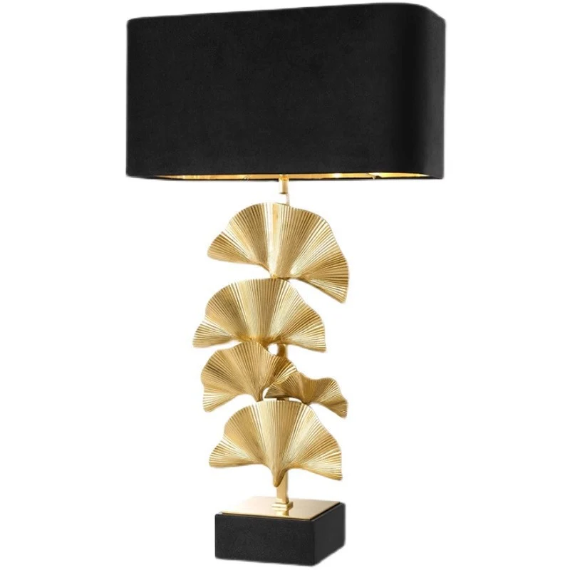 Künstlerische Tischlampe mit Ginkgo-Blatt-Design
