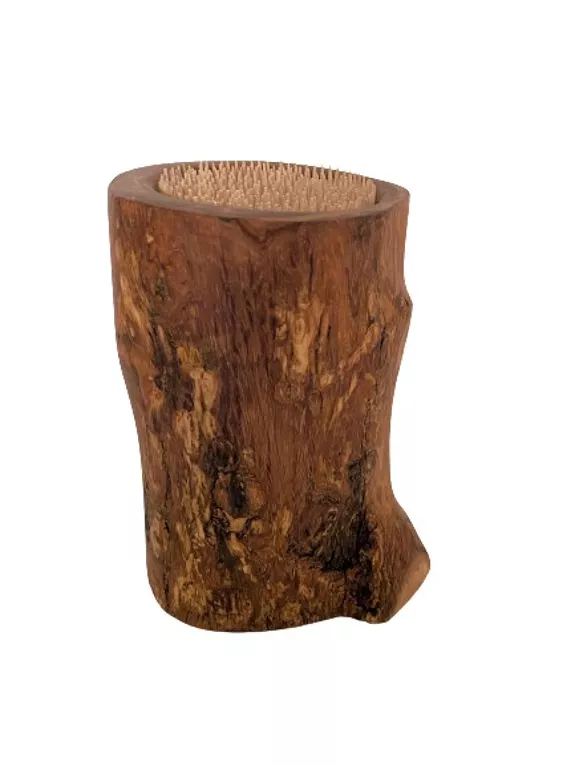 Messerblock DESIGN RUSTIKAL aus Olivenholz