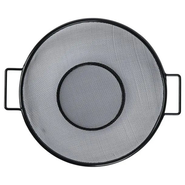 Salatsieb aus rostfreiem Edelstahl Ø 23 cm in schwarz