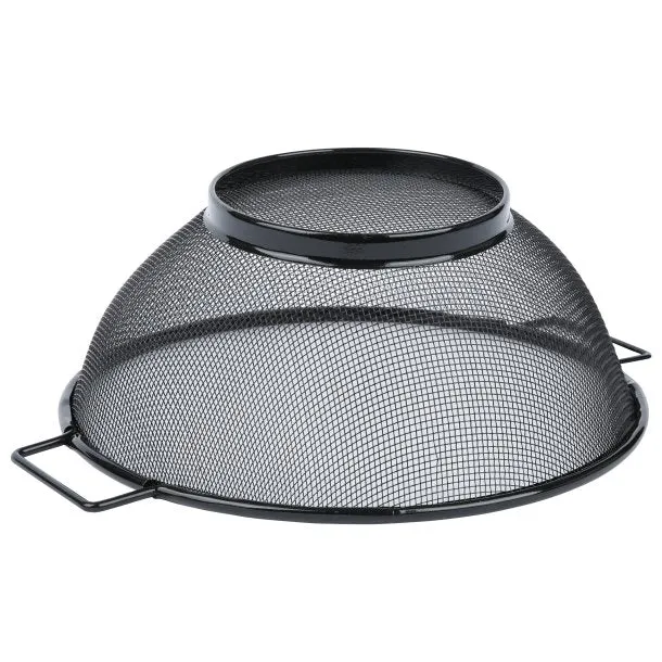 Salatsieb aus rostfreiem Edelstahl Ø 23 cm in schwarz