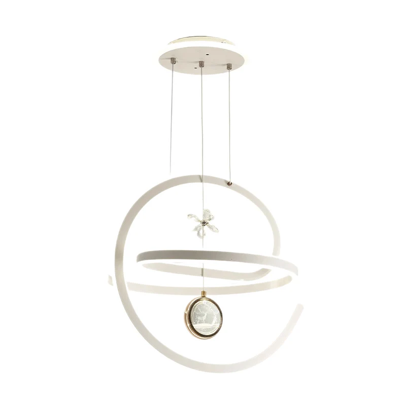 Moderne Spiral-LED-Pendelleuchte