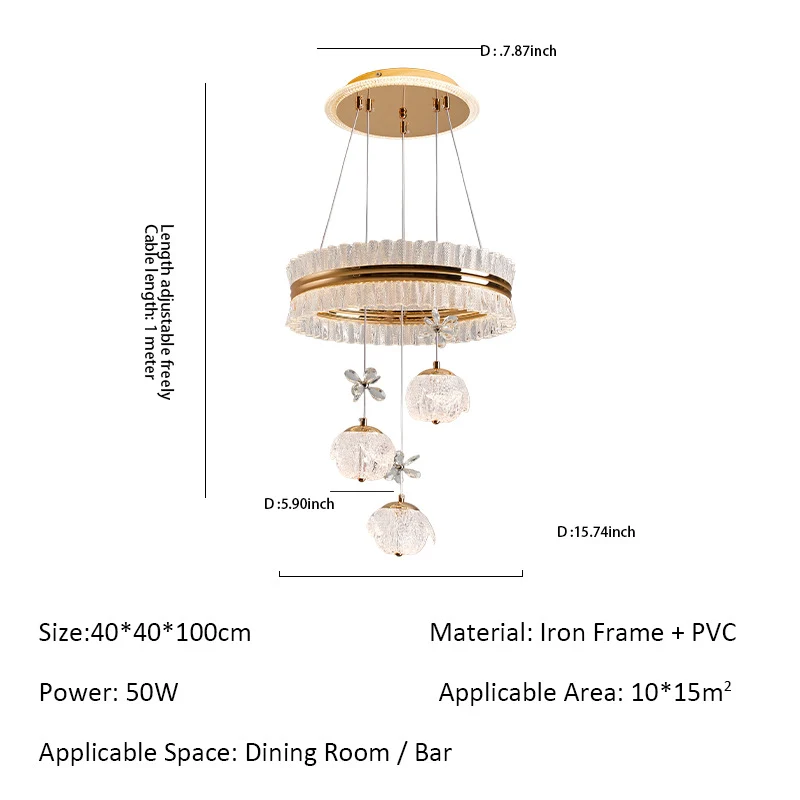 Moderne Bohemian Kristall Pendelleuchte