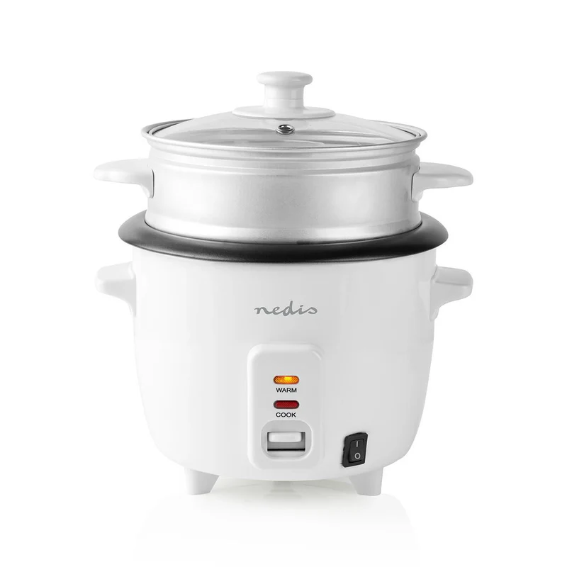 Reiskocher 0.6 l | 300 W | Aluminium-Dampfer | Antihaft-Beschichtung | Herausnehmbare Schüssel | Automatische Abschaltung