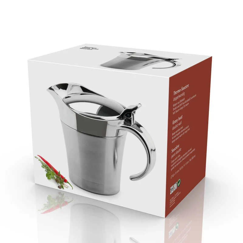 Thermosauciere aus Edelstahl / Chrom