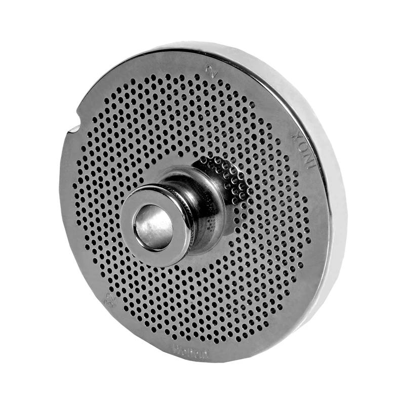 WOLFCUT - Fleischwolfscheibensatz mit Nabe 2 mm + 6 mm Bohrung kompatibel mit allen gängigen Fleischwolf Marken Größe 32