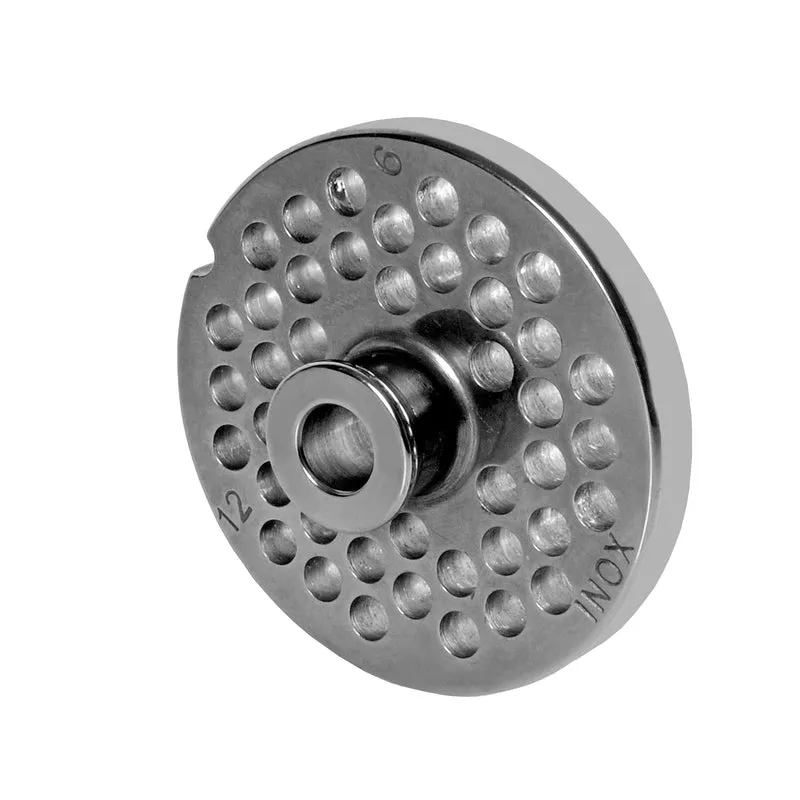 WOLFCUT - Fleischwolfscheibensatz mit Nabe 3 mm + 6 mm + 8 mm Bohrung kompatibel mit allen gängigen Fleischwolf Marken Größe 10/12